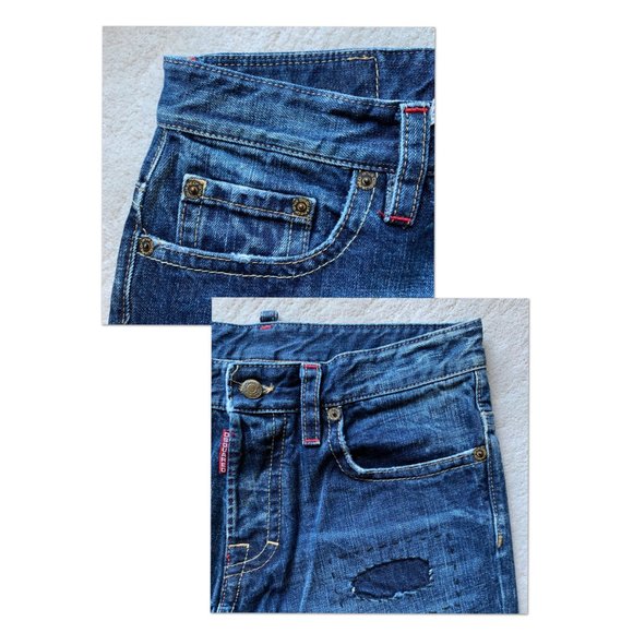 DSQUARED2 Oversized LOGO Denim JEANS - Picture 7 of 16